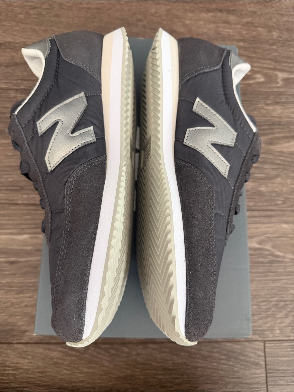New Balance Black and White Retro Runner Sneakers